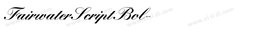 FairwaterScript Bol字体转换
